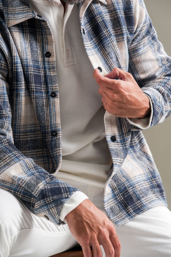 Camisa Henley Gold Manga Comprida Off White- Linha Essential