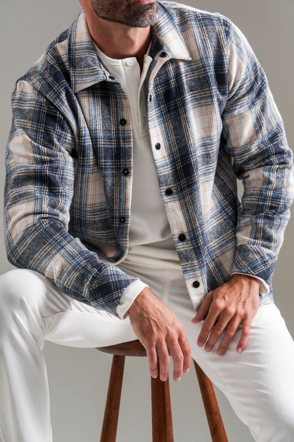 Overshirt Xadrez Azul Collins - Linha Urban