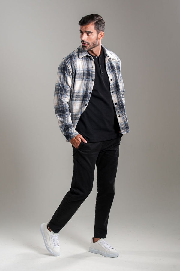 Overshirt Xadrez Azul Collins - Linha Urban