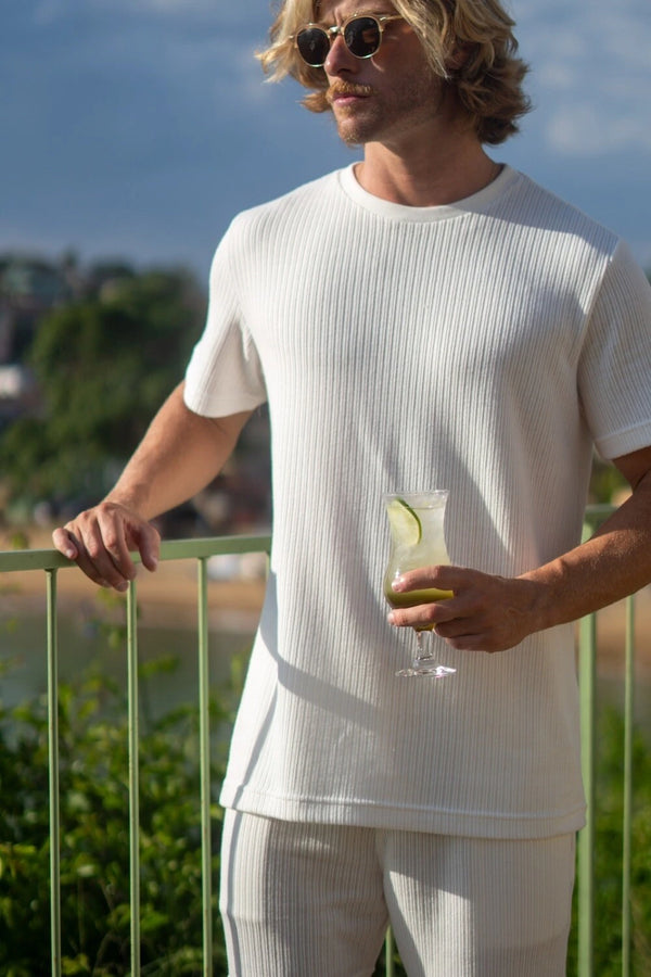 Camiseta Tricô Texturizada - Linha Urban - Off White