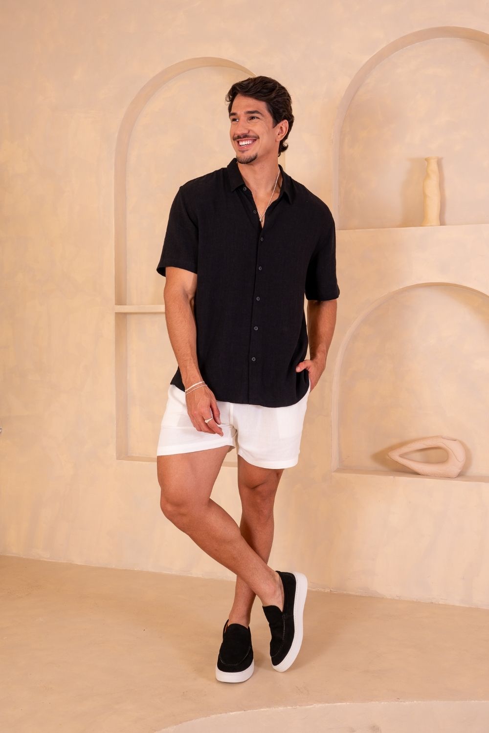 Loafer Portofino Camurça - Linha Resort - Preto
