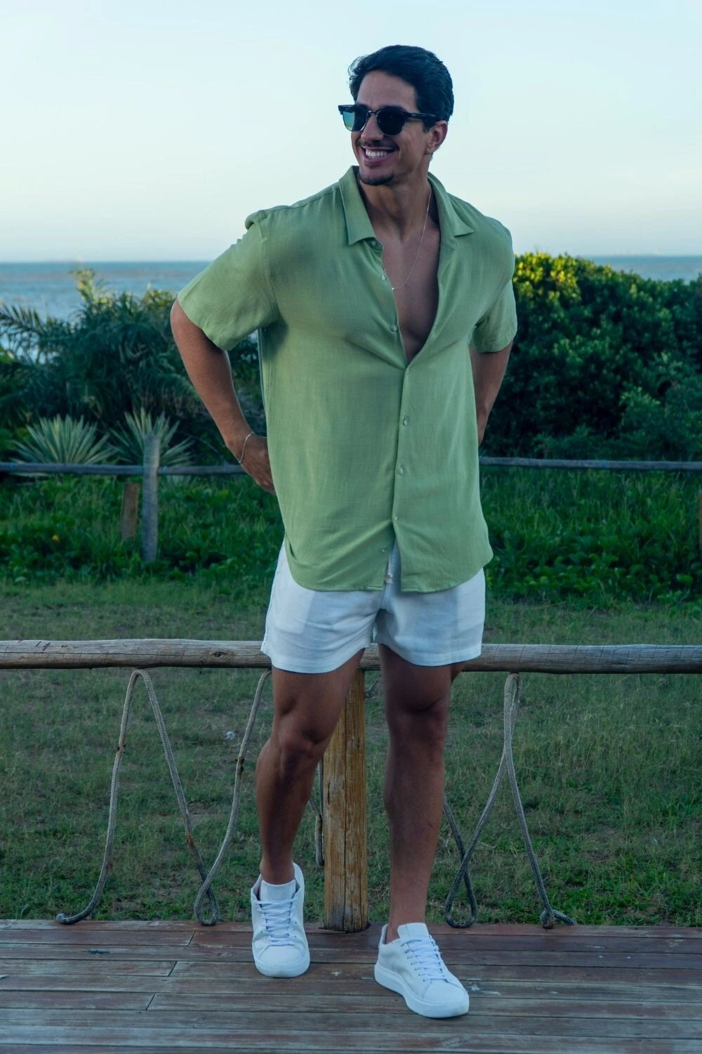 Short Linho Cut - Linha Resort - Off White