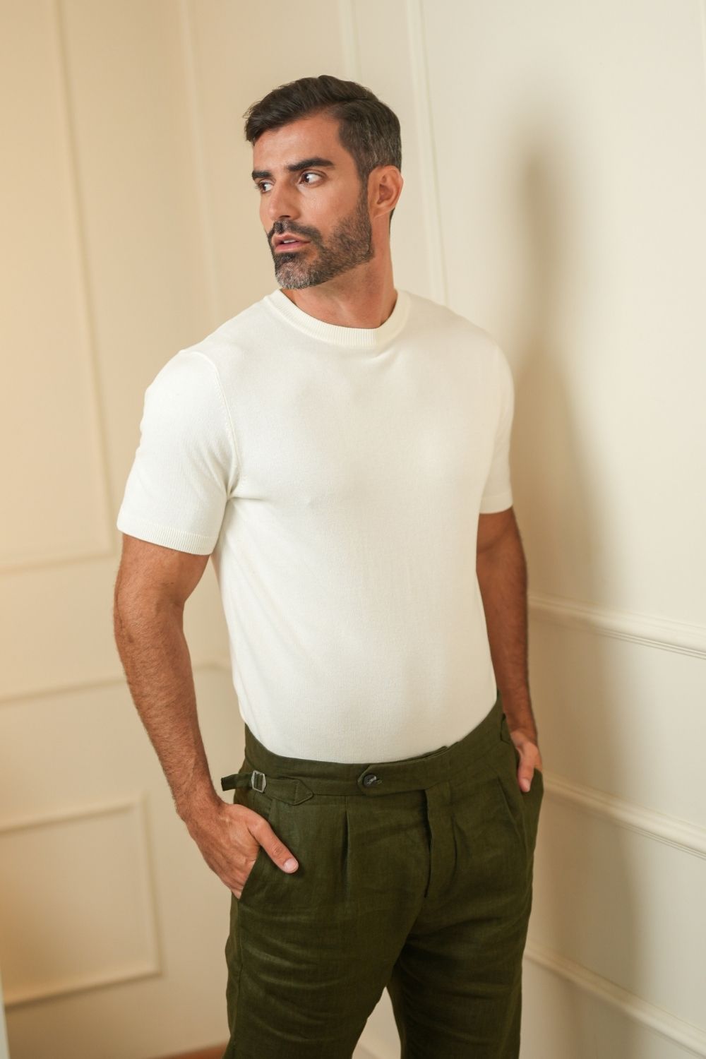 Calça Alfaiataria Noble Linho Verde - Linha Resort