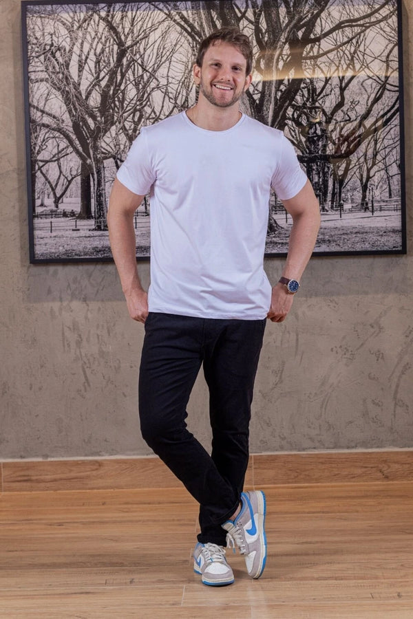 Camiseta Luxor Gold Algodão Egípcio - Linha Essential - Branco
