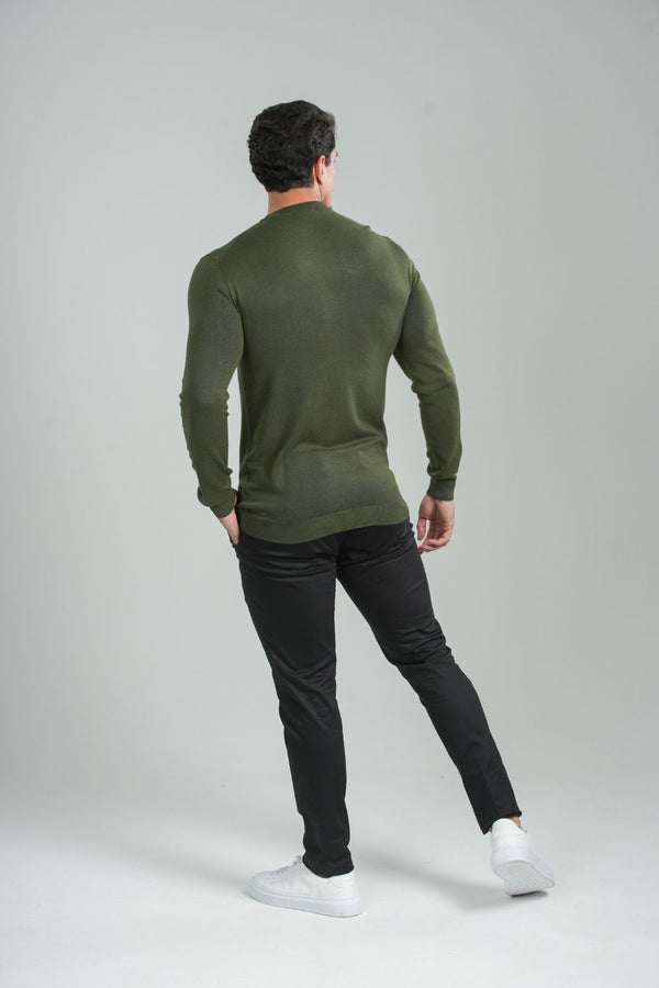 Suéter Tricô Serein Verde Militar – Linha Essential