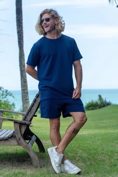 Conjunto Allblue Tricô - Camiseta e Short