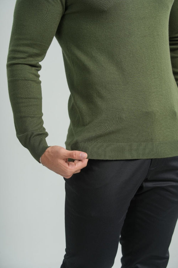 Suéter Tricô Serein Verde Militar – Linha Essential