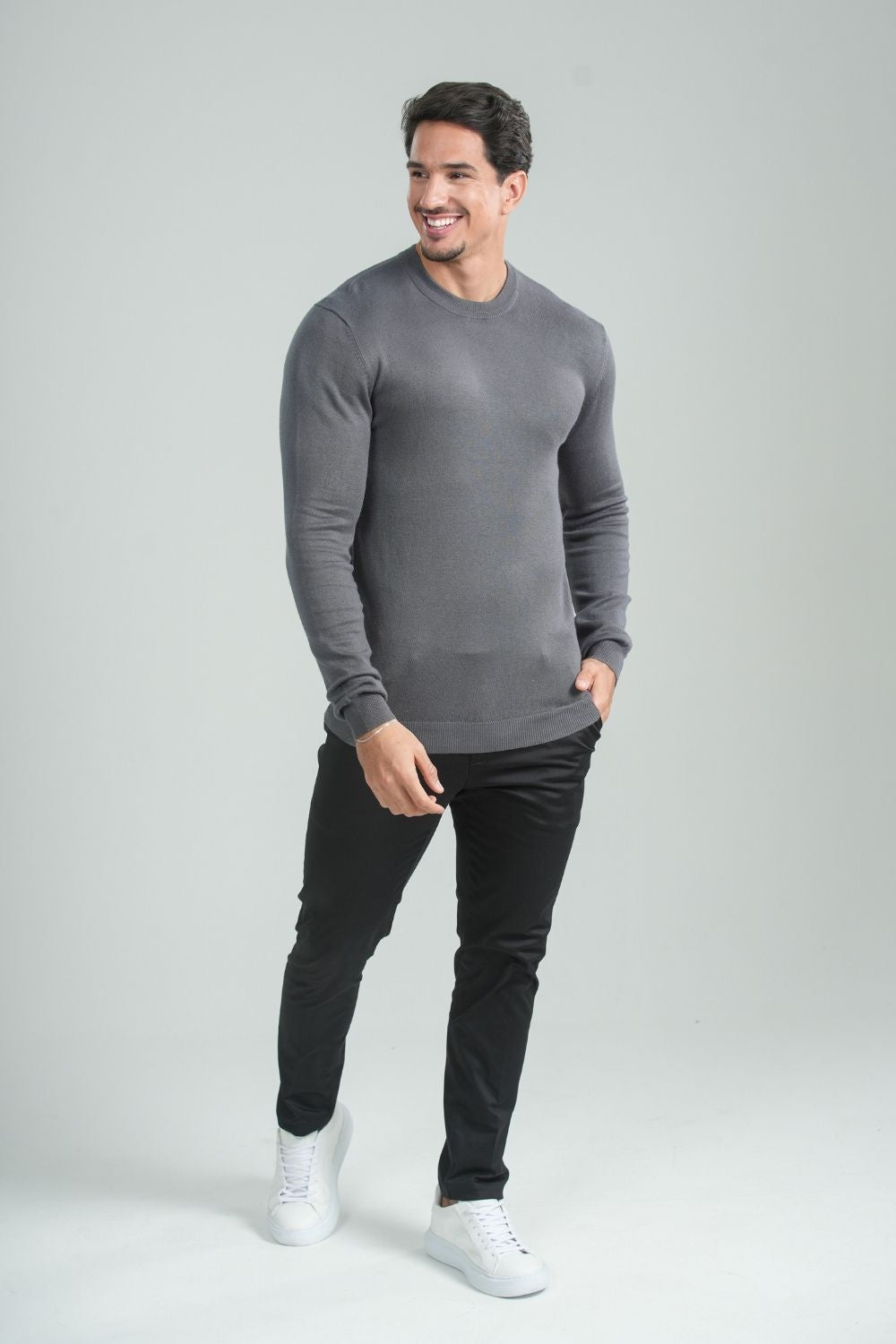 Calça Roman Alfaiataria Com Ajuste Cintura - Linha Rich - Preto
