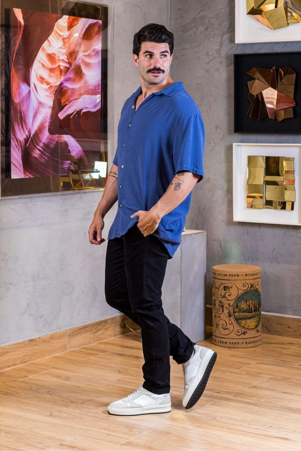 Calça Sarja Com Elastano Super Slim - Linha Essential - Preto