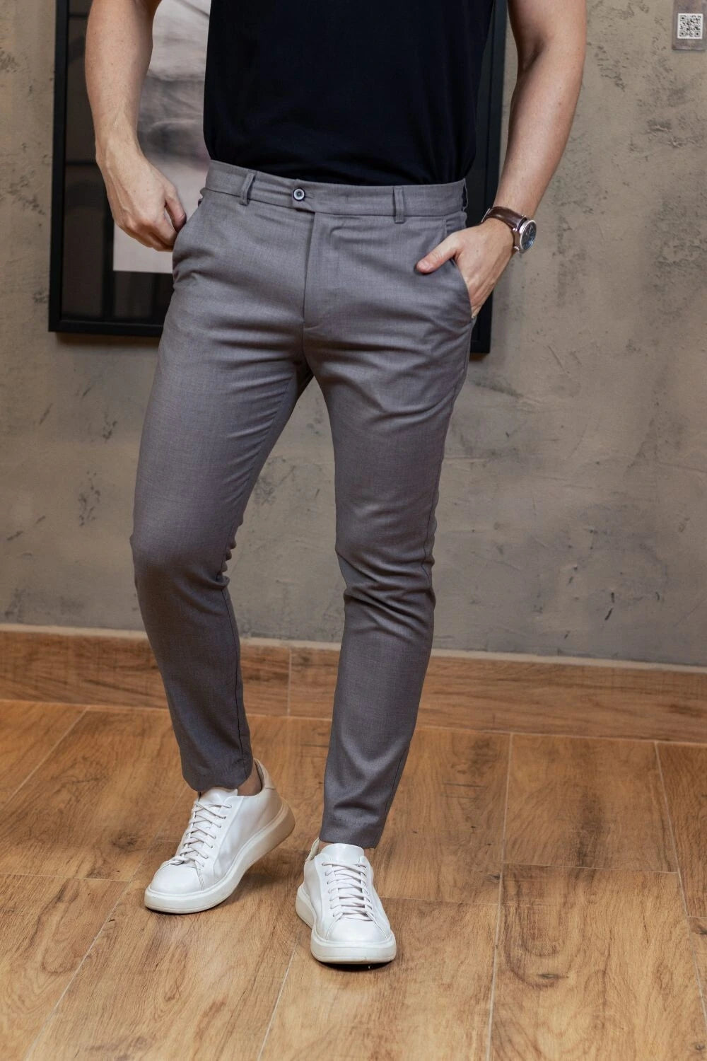Calça Vance Alfaiataria - Linha Essential - Chumbo
