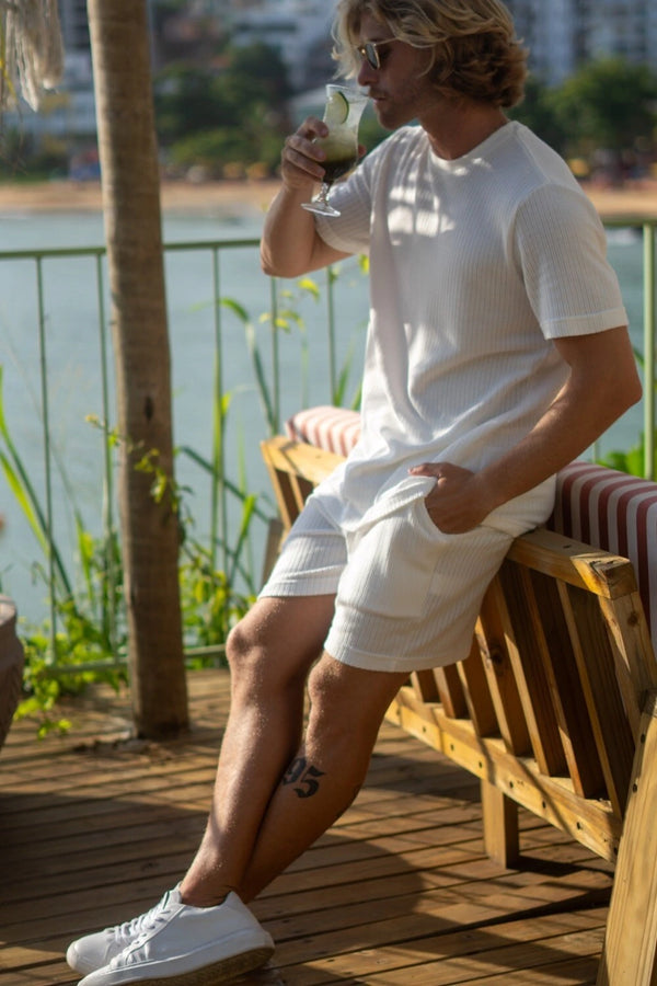Camiseta Tricô Texturizada - Linha Urban - Off White