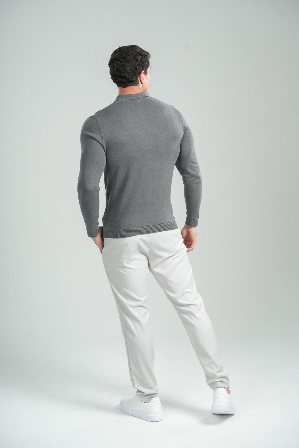 Polo Tricô Classic Chumbo - Linha Rich