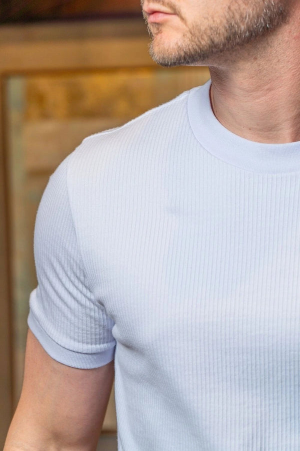 Camiseta Rich Textura Gola Média - Linha Rich - Branco