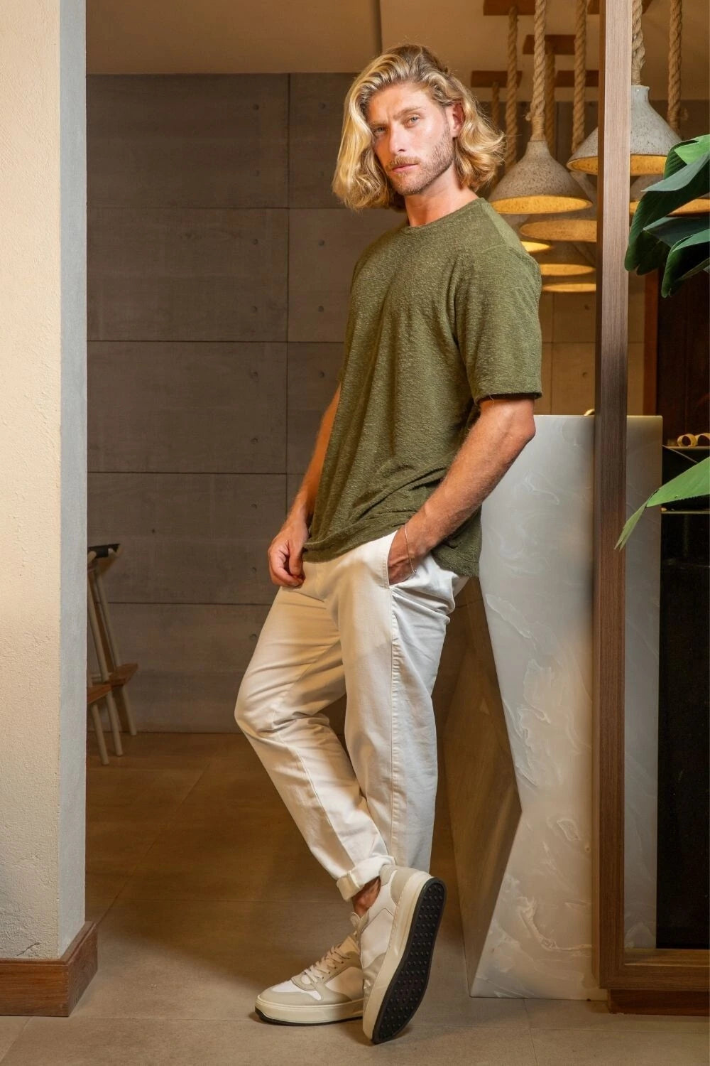 Calça Urban Sarja com Elastano - Linha Urban - Off White