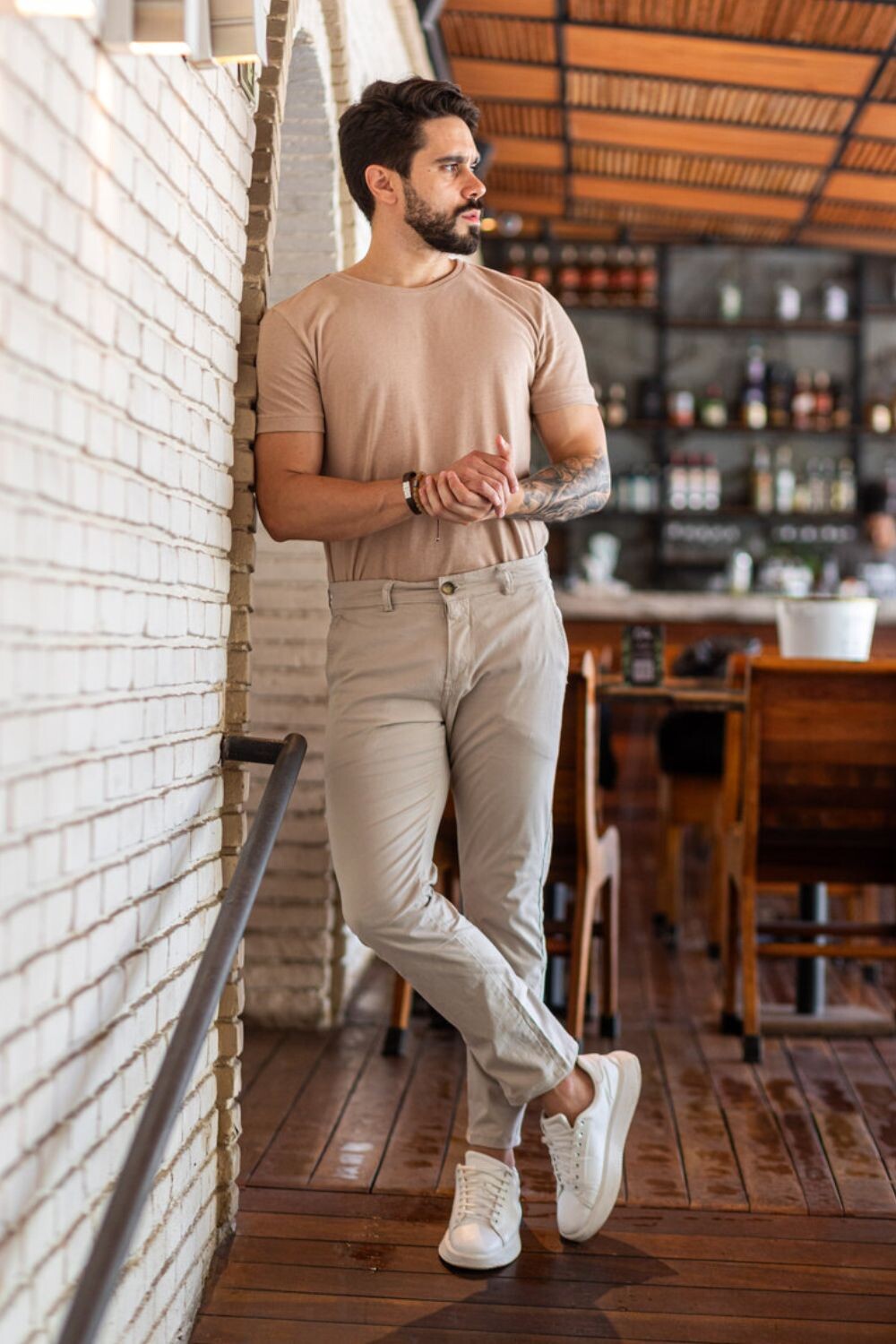 Calça Sarja Com Elastano Slim - Linha Essential - Off White