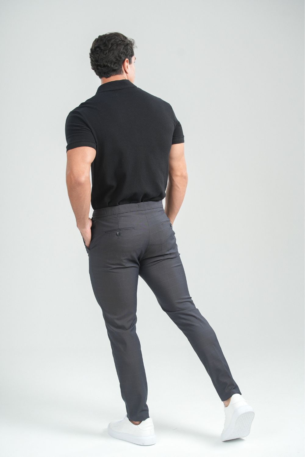 Camisa Polo Rich Tricô Texturizada Sem Botão - Linha Rich - Preto