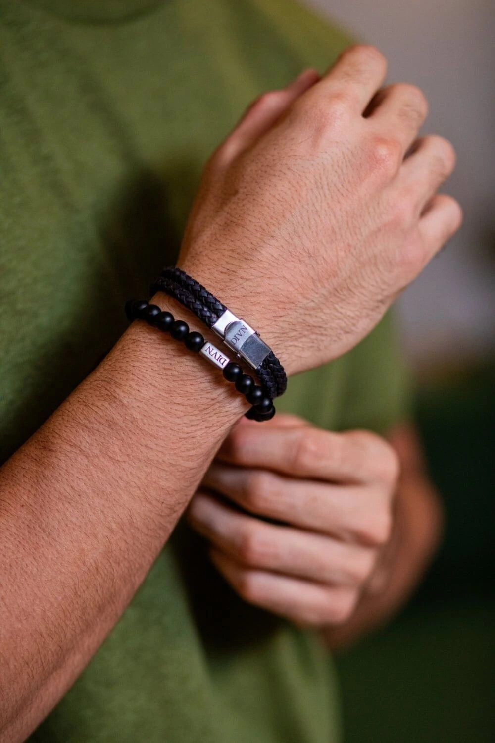Pulseira de Pedra - Onix Fosco