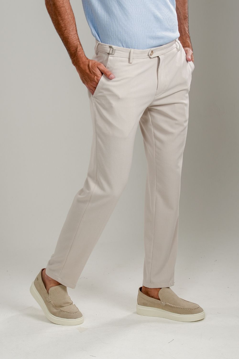 Calça Roman Confort Tec - Linha Rich - Areia