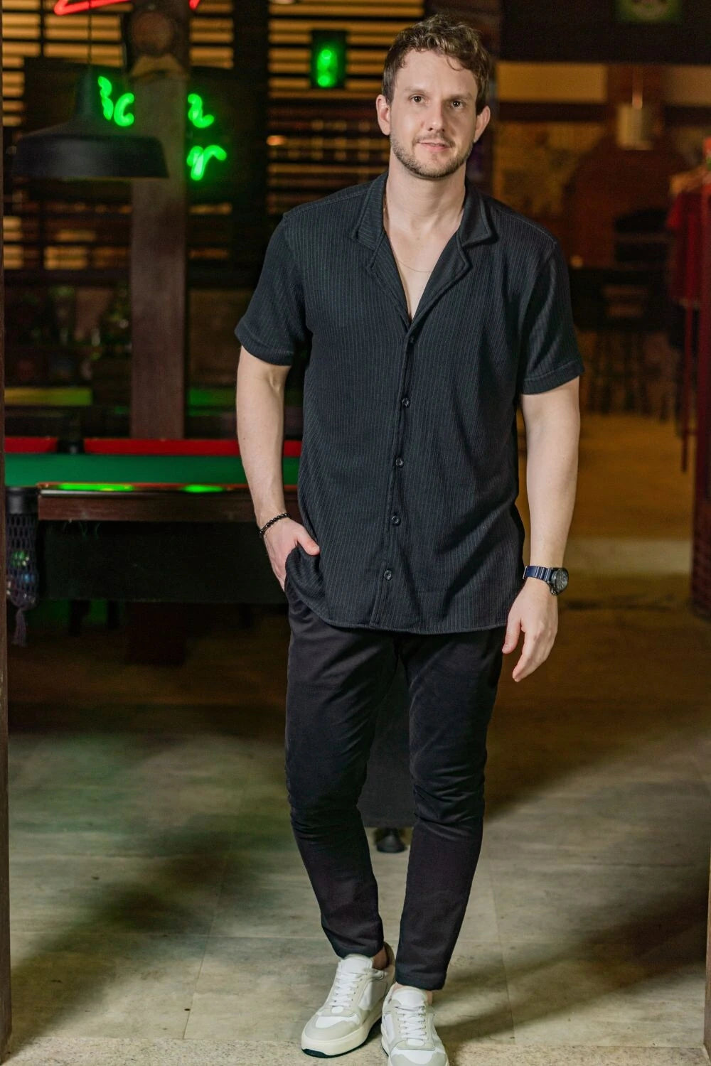 Calça Sarja Com Elastano Super Slim - Linha Essential - Preto