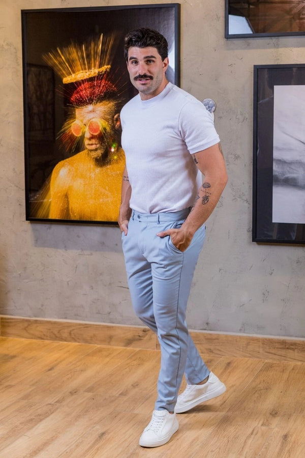Camiseta Rich Textura Gola Média - Linha Rich - Branco