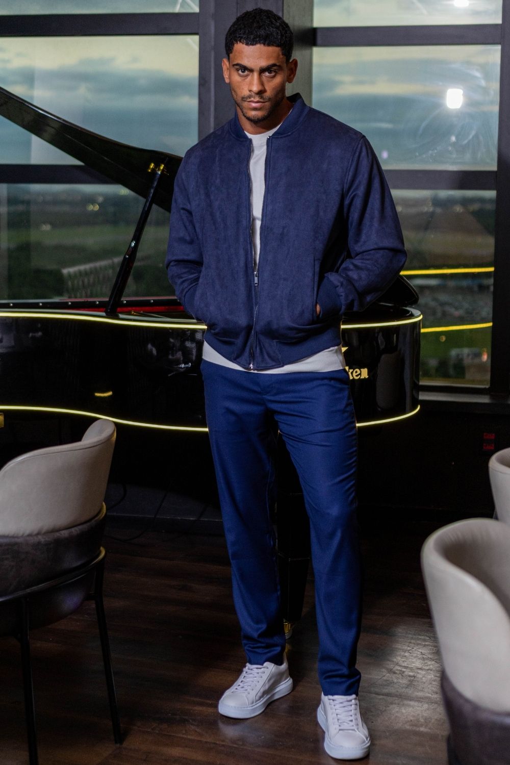 Jaqueta Bomber Mav Azul - Linha Essential