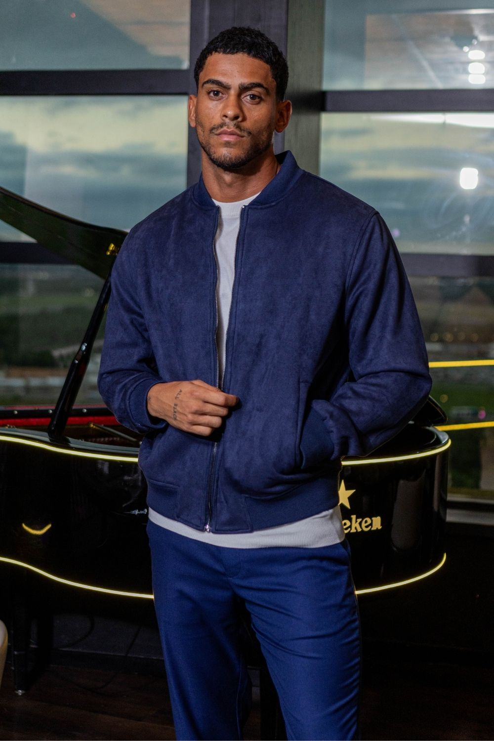 Jaqueta Bomber Mav Azul - Linha Essential