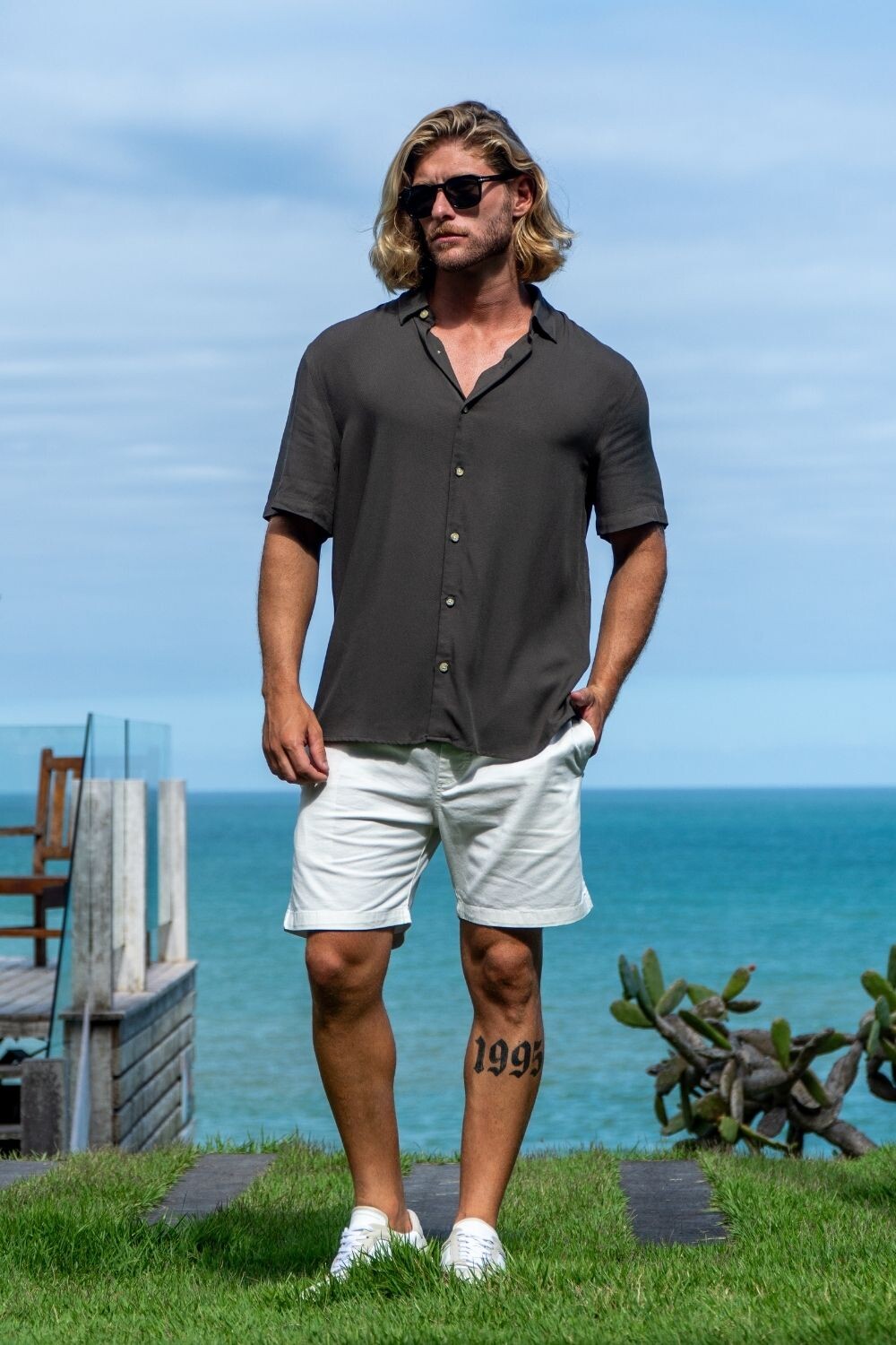 Camisa Easy Vibe Verde Acinzentado - Linha Urban