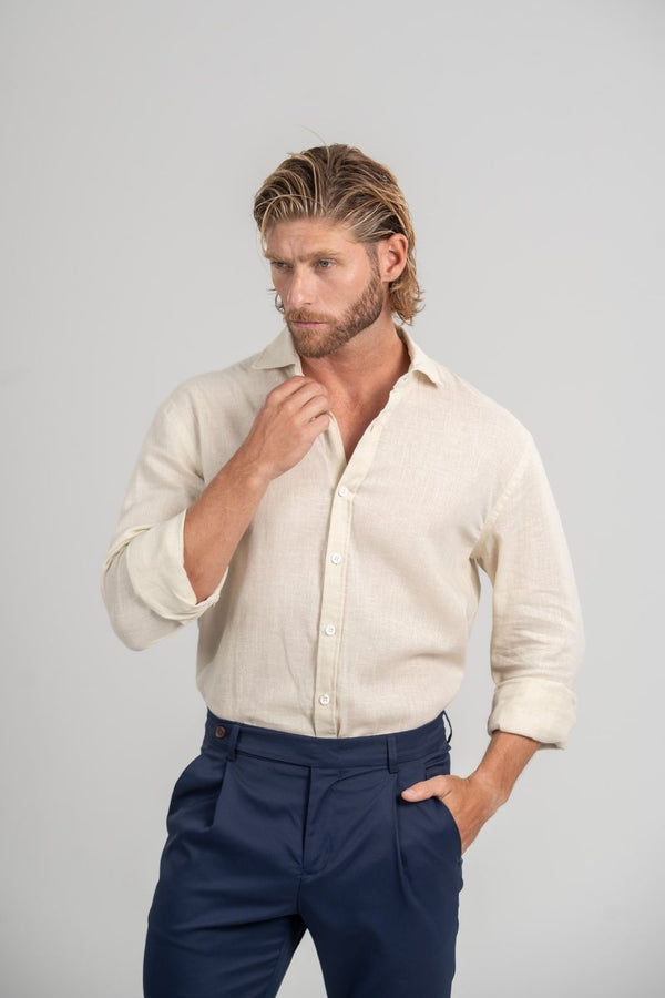 Camisa Portofino Bege Claro – Linha Resort