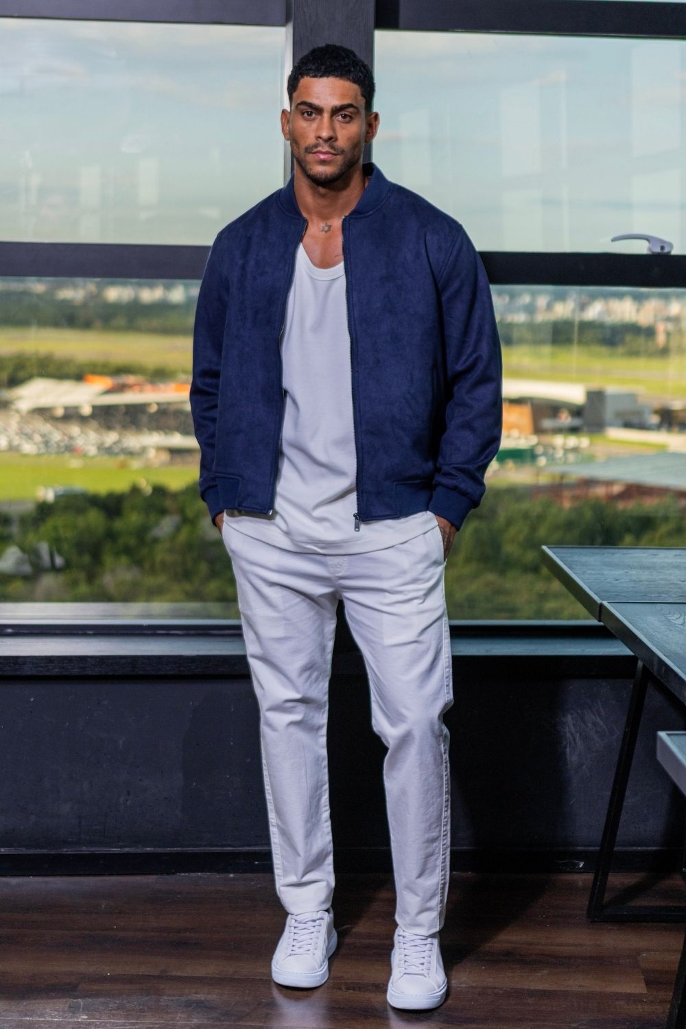 Jaqueta Bomber Mav Azul - Linha Essential