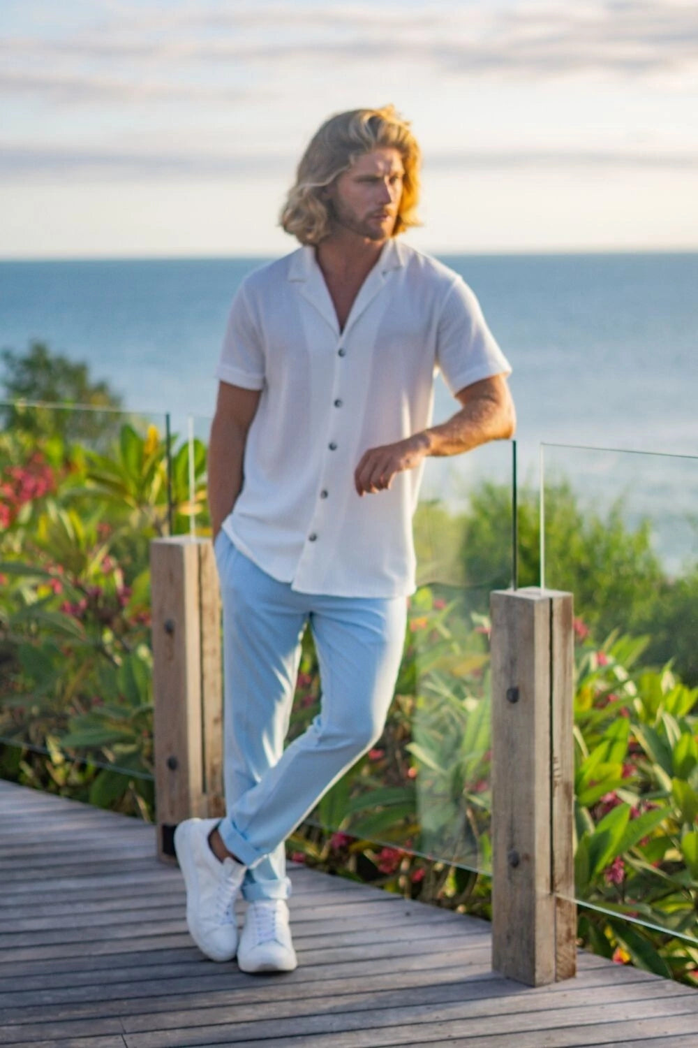 Calça Seville Confort Tec Alfaitaria - Linha Resort - Azul Claro