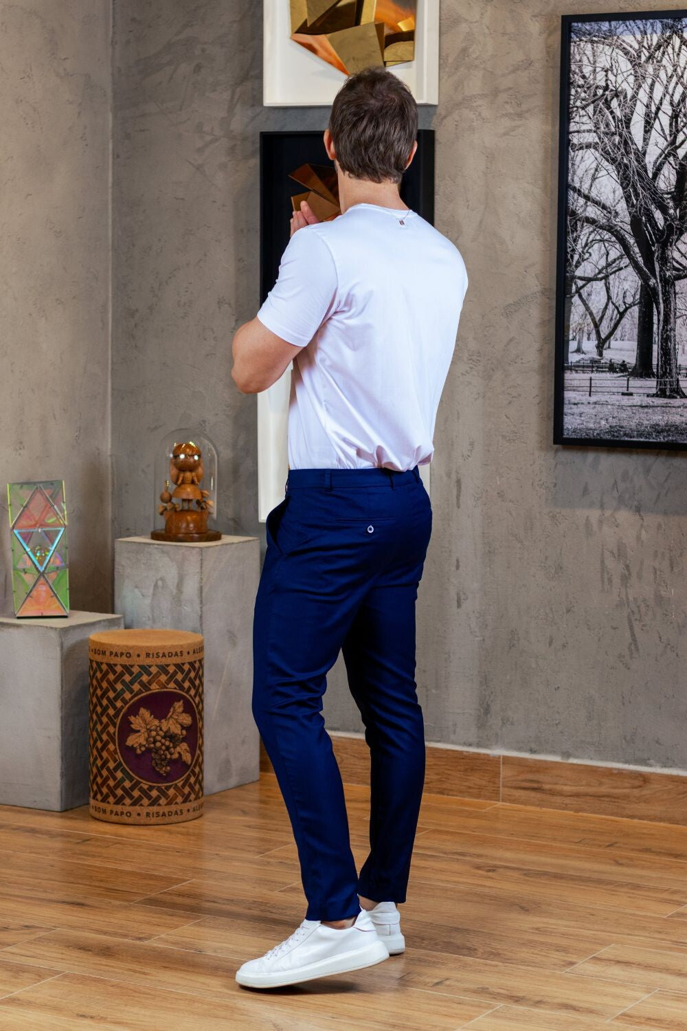 Calça Vance Alfaiataria - Linha Essential - Azul Escuro