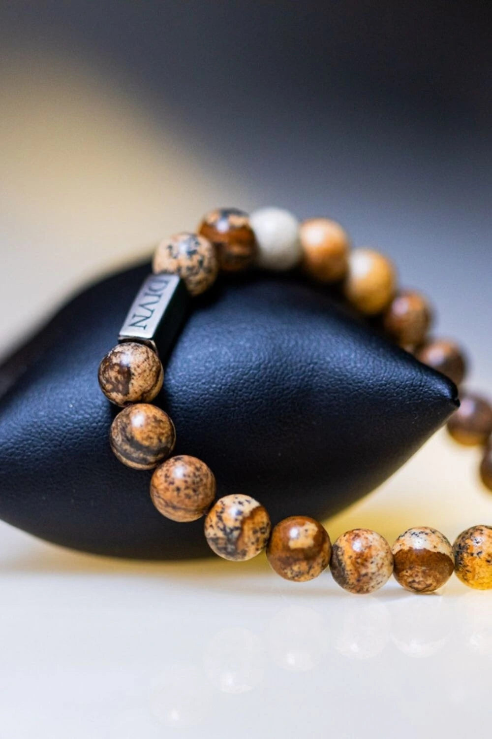 Pulseira de Pedra - Jaspe Madeira