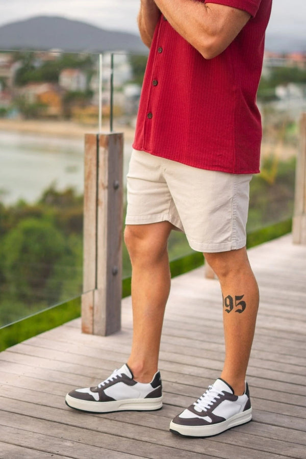Short Urban Sarja Com Elastano 2.0 - Linha Urban - Bege
