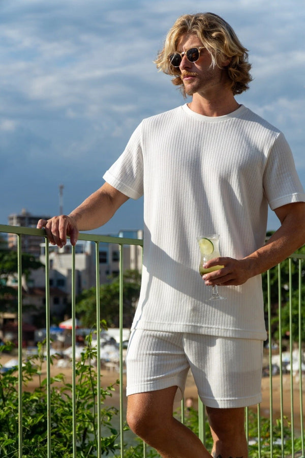 Camiseta Tricô Texturizada - Linha Urban - Off White