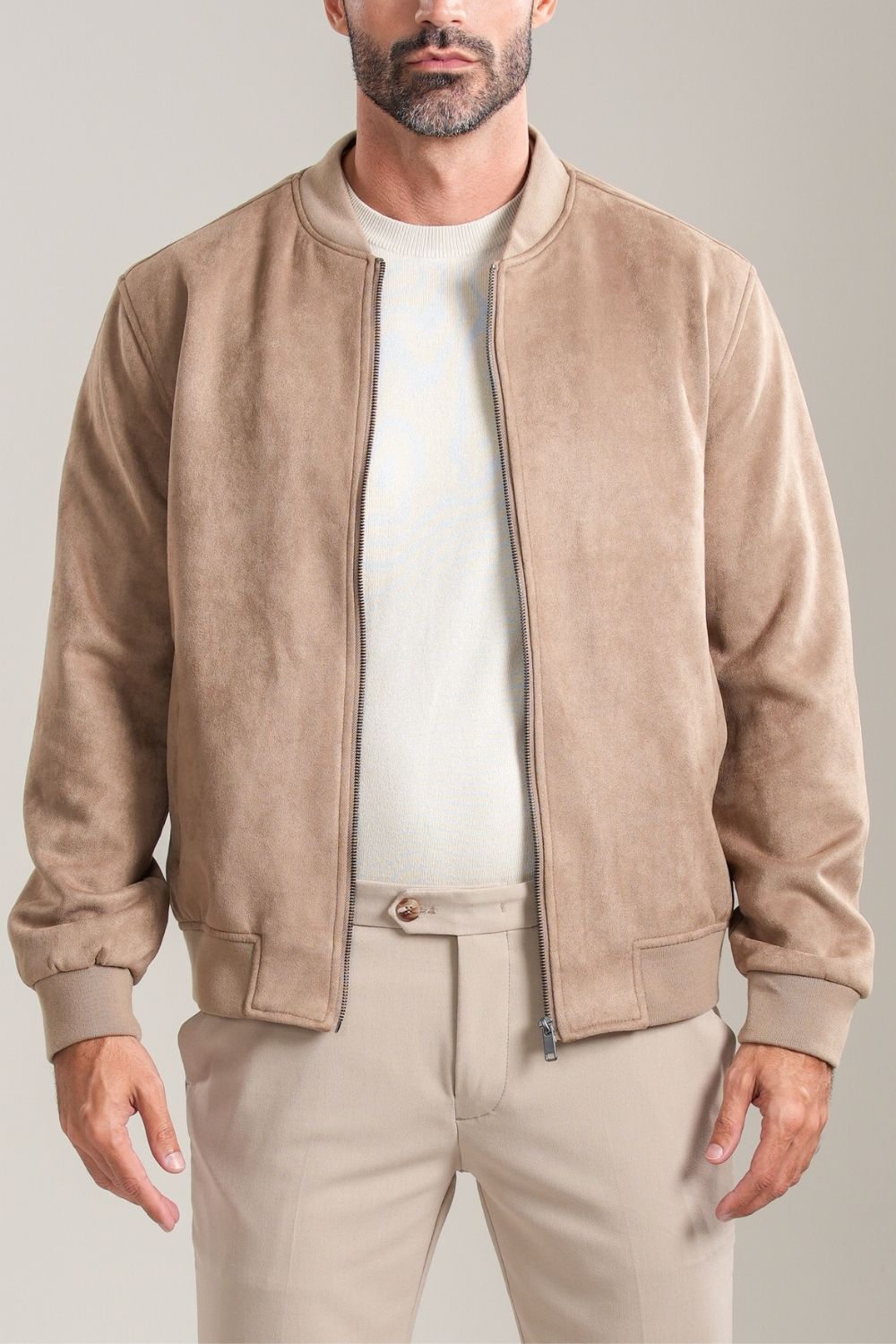 Jaqueta Bomber Mav Caqui - Linha Essential