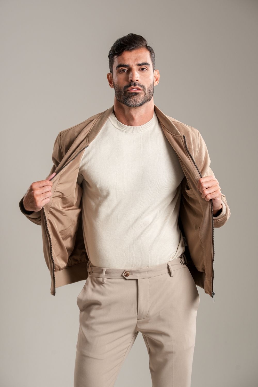 Jaqueta Bomber Mav Caqui - Linha Essential