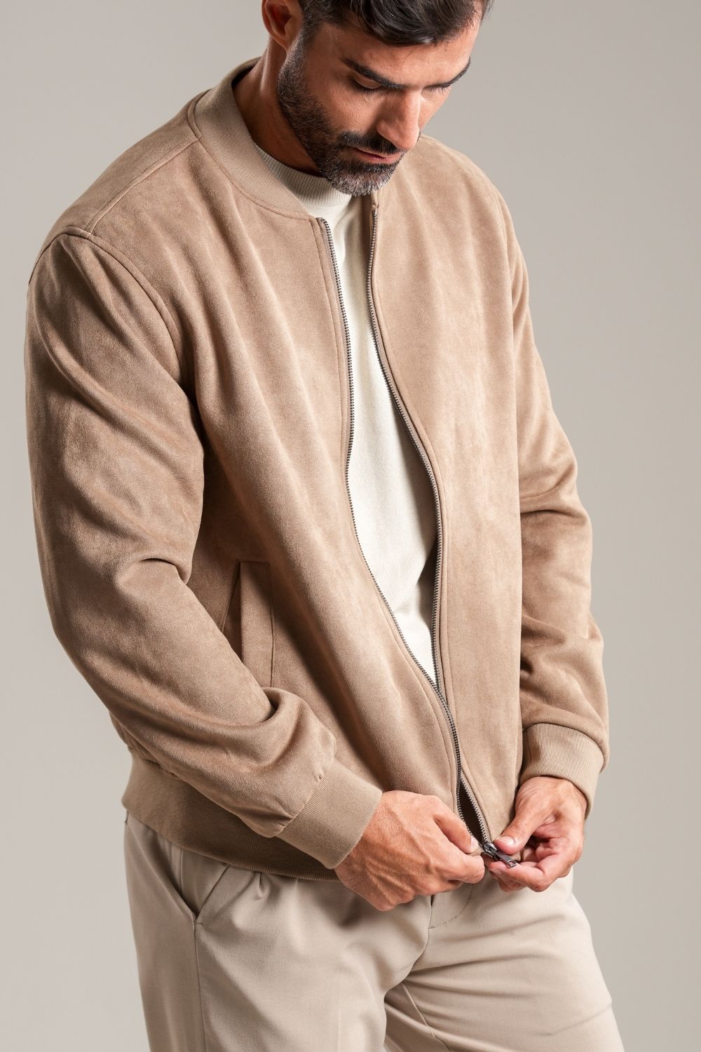 Jaqueta Bomber Mav Caqui - Linha Essential