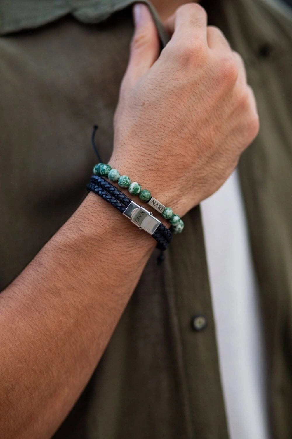 Pulseira de Pedra - Jaspe Verde