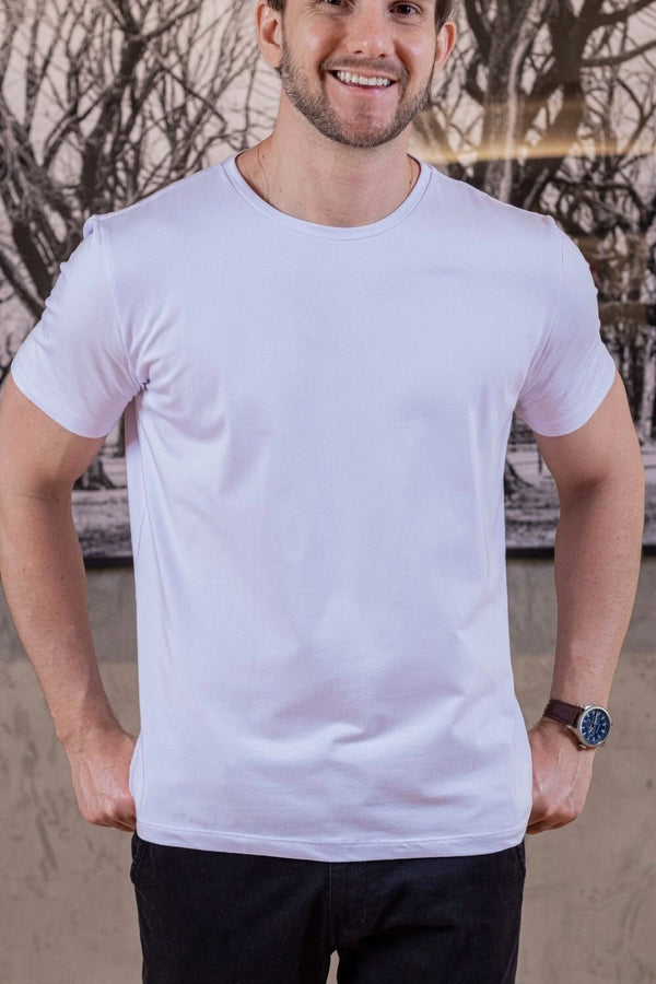 Camiseta Luxor Gold Algodão Egípcio - Linha Essential - Branco