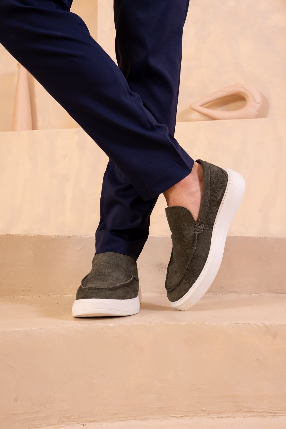 Loafer Portofino Camurça - Linha Resort - Verde Musgo