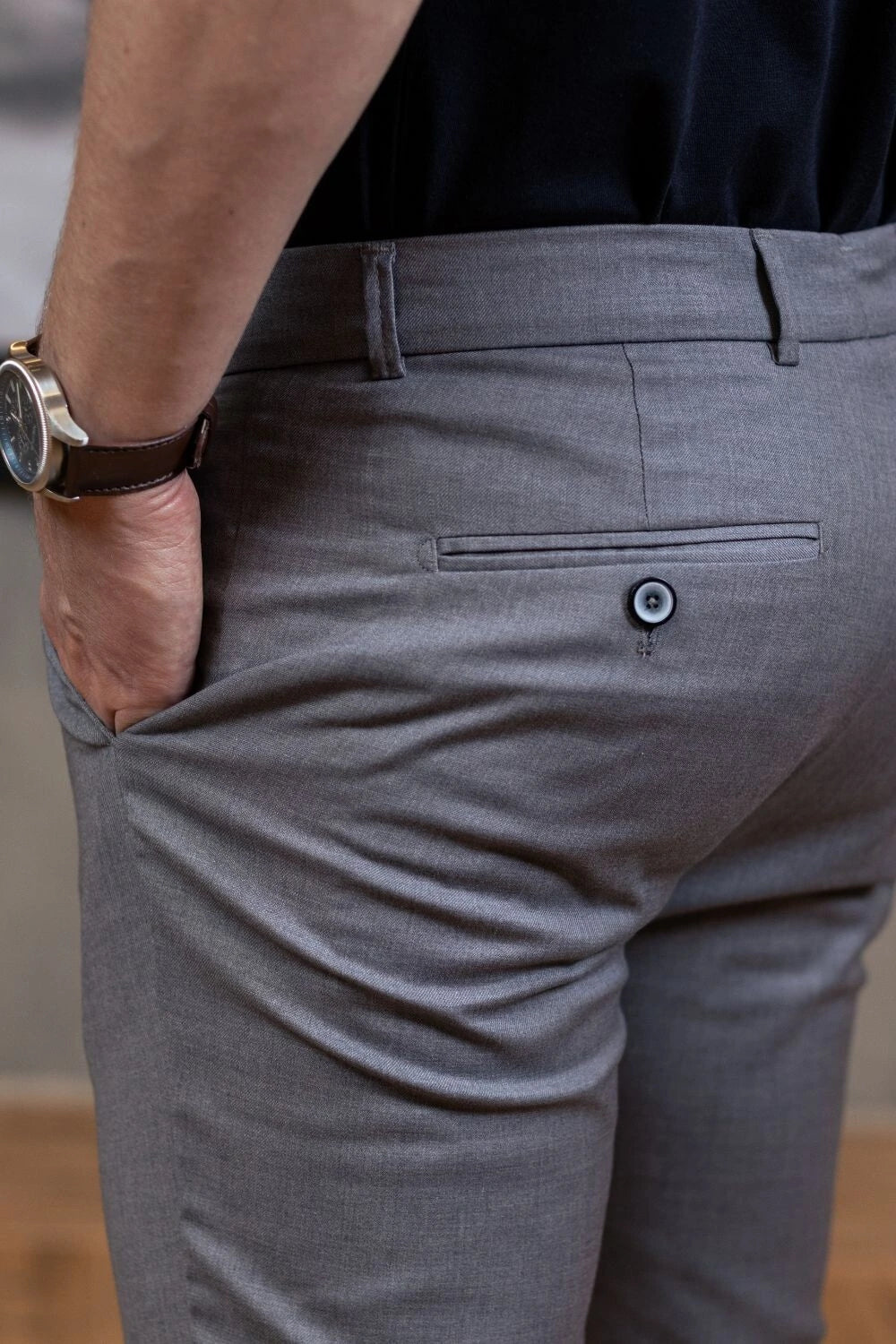 Calça Vance Alfaiataria - Linha Essential - Chumbo