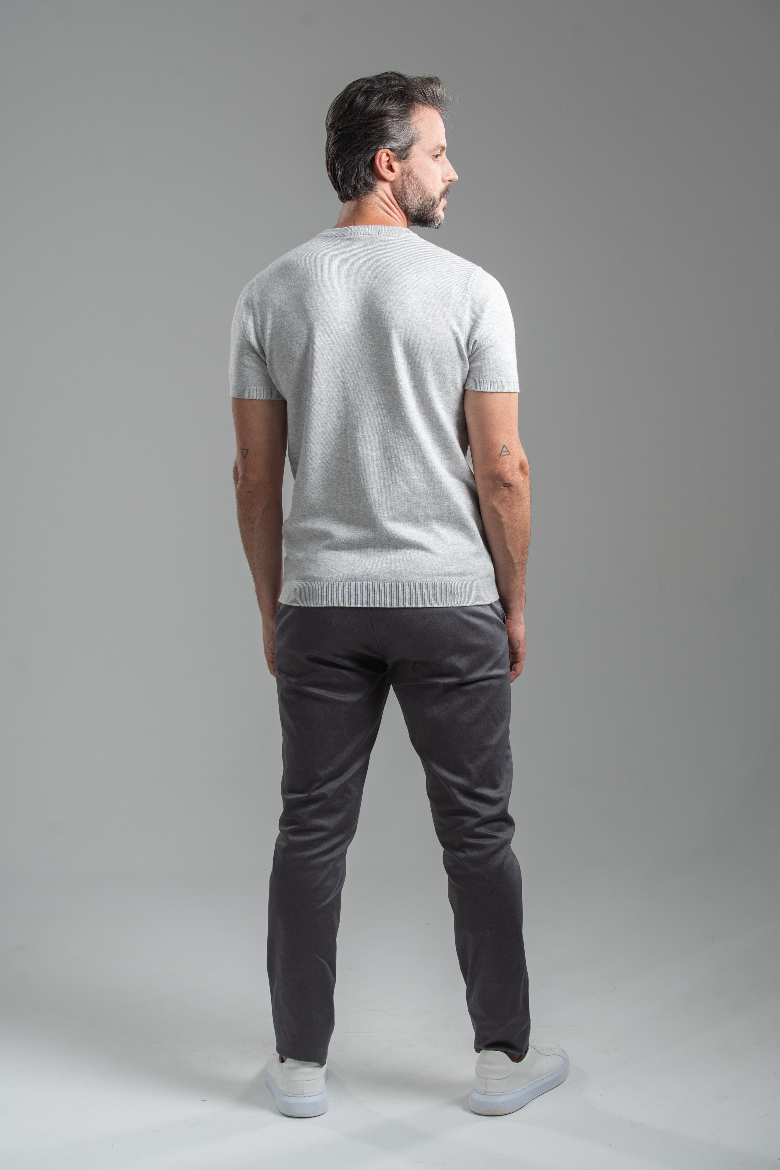 Camiseta Blaine Tricô Cinza Mescla - Linha Rich