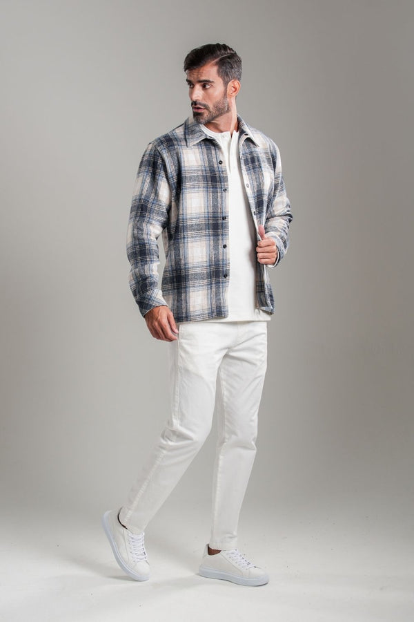 Overshirt Xadrez Azul Collins - Linha Urban