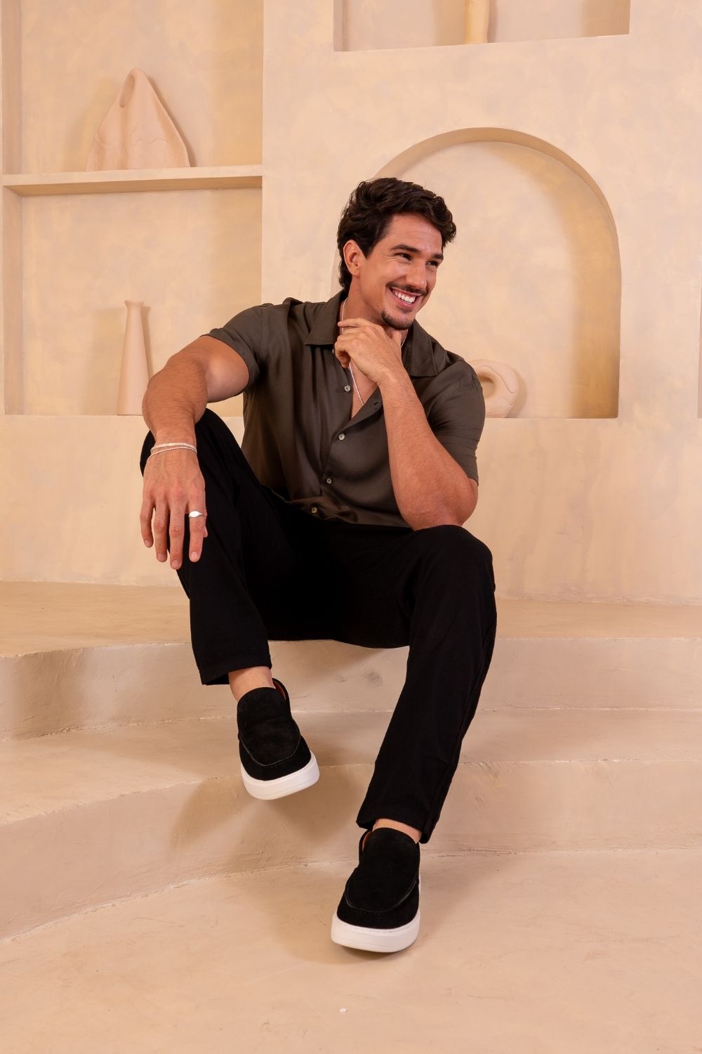 Loafer Portofino Camurça - Linha Resort - Preto