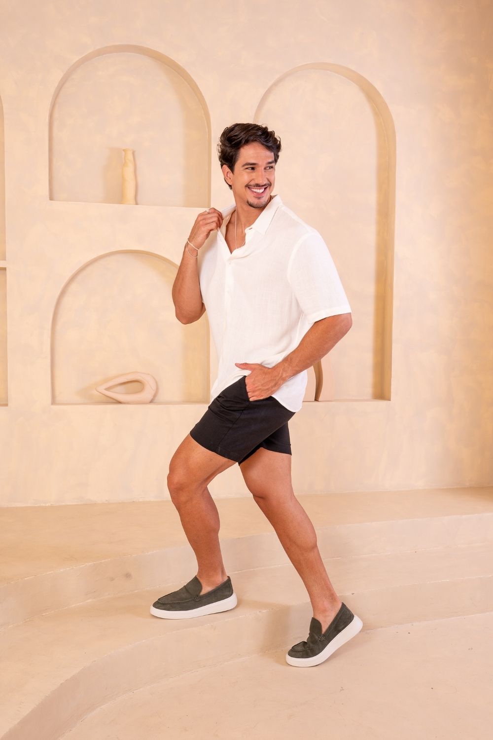 Loafer Portofino Camurça - Linha Resort - Verde Musgo