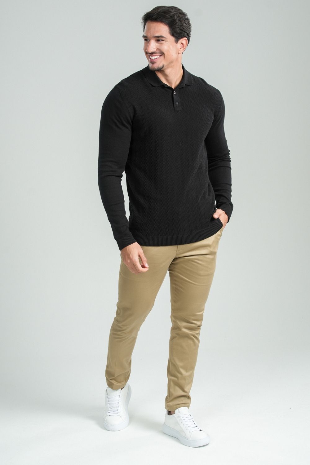Calça Roman Alfaiataria Com Ajuste Cintura Caqui - Linha Rich