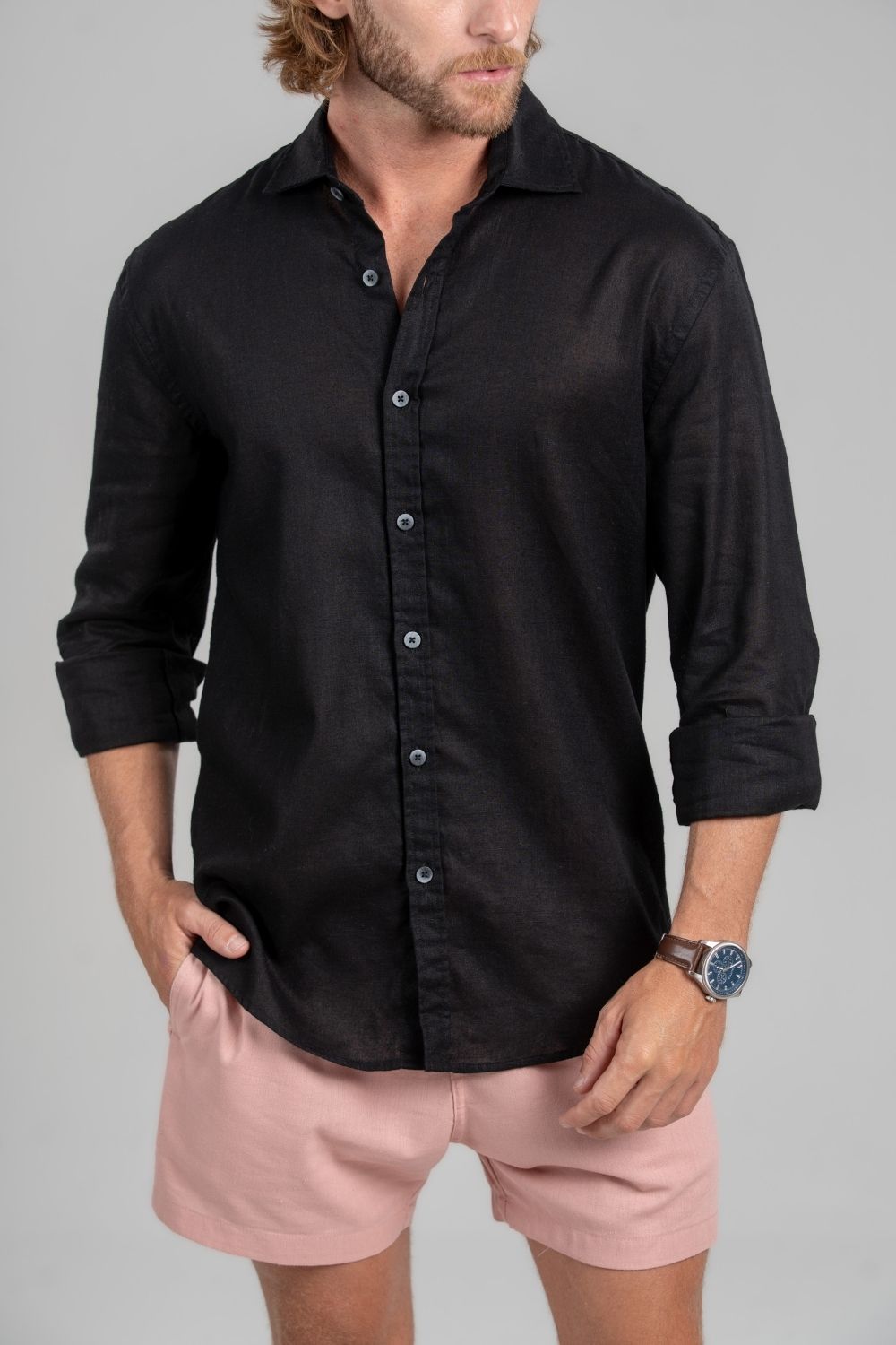 Camisa Portofino Preta – Linha Resort