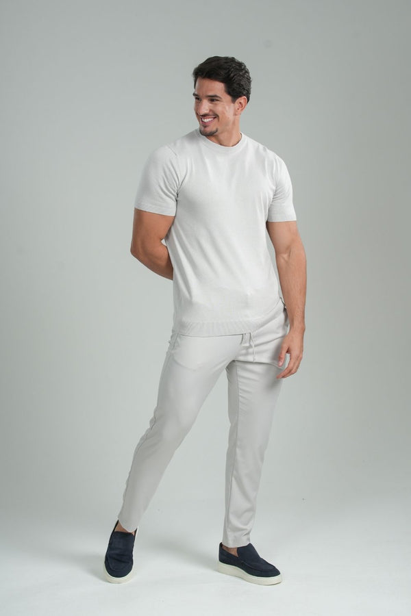 Camiseta Blaine Tricô Cinza Claro - Linha Rich