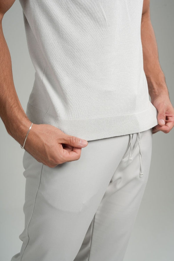 Camiseta Blaine Tricô Cinza Claro - Linha Rich