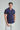 Camisa Polo Rich Tricô Texturizada Sem Botão - Linha Rich - Azul Escuro